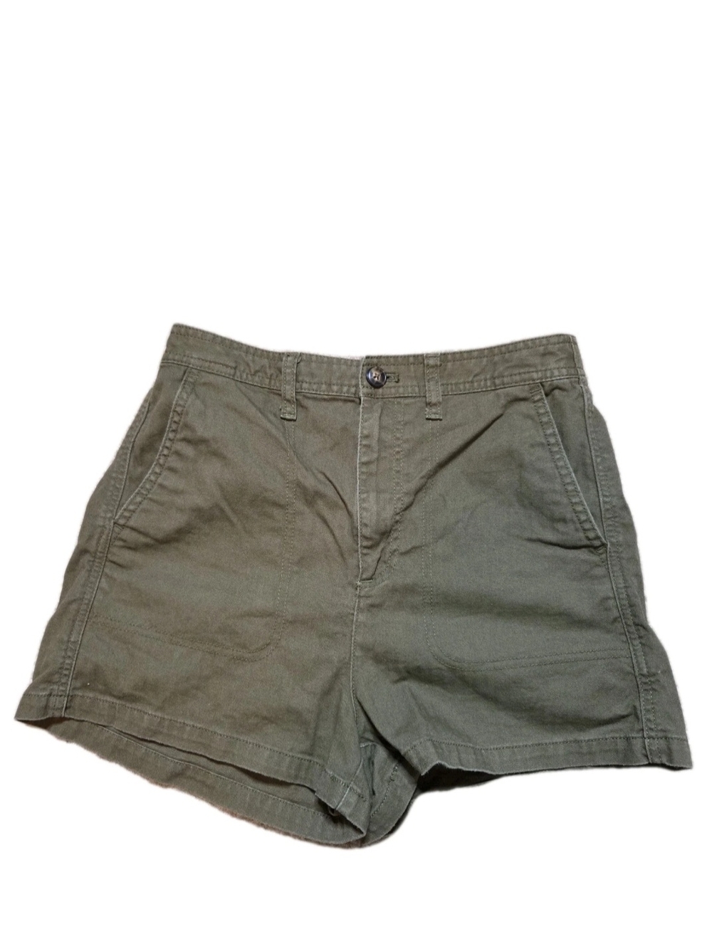Madewell Olive Green Utility Shorts Womens Mid Rise Casual Minimalist Summer-S
